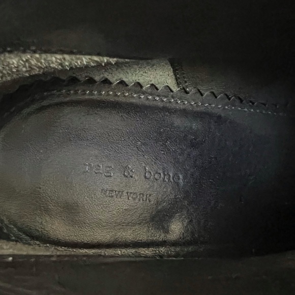 rag & bone WESLEY Suede Leather Gray Brown Ankle Boots Booties Stacked H… - Picture 8 of 14